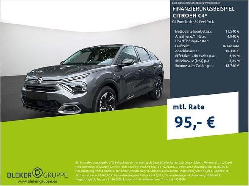Platingrau Gebraucht 2021 Citroën C4 Feel Limousine | 16.480 € (Fairer Preis) - Bild 1/3