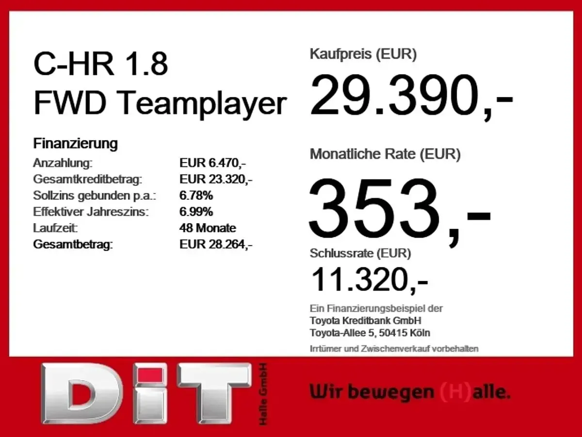 Neu Toyota C-HR 140 PS (102 kW) 2025 Schneeweiß white SUV