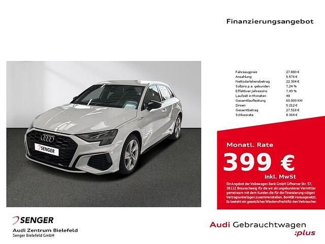Gebraucht Audi A3 Sportback e-tron S-Line 245 PS (180 kW) 2023 Ibisweiß Kleinwagen