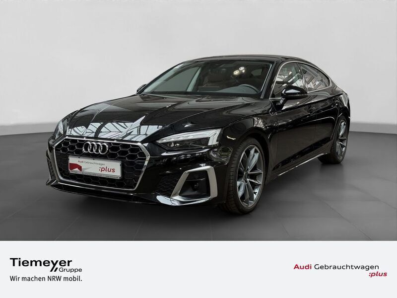 Schwarz Gebraucht 2022 Audi A5 Sportback S-Line Limousine | 33.950 € (Superpreis) - Bild 1/4