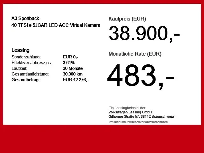 Używany Audi A3 204 KM (150 kW) 2025 Zielony Sedan/Limuzyna