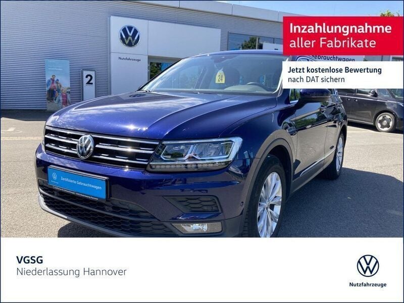 Atlantic blue (metallic) Gebraucht 2020 VW Tiguan Comfortline SUV | 22.450 € (Superpreis) - Bild 1/4