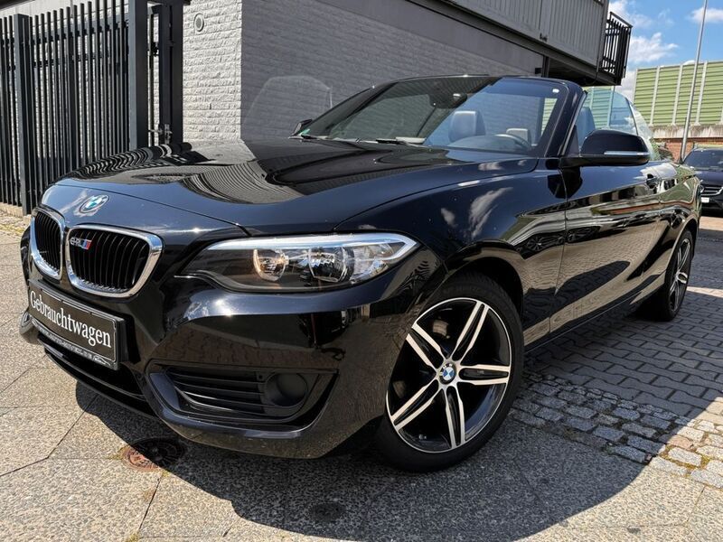Schwarz Gebraucht 2015 BMW 218 Basis Cabrio | 16.300 € (Etwas zu teuer) - Bild 1/4