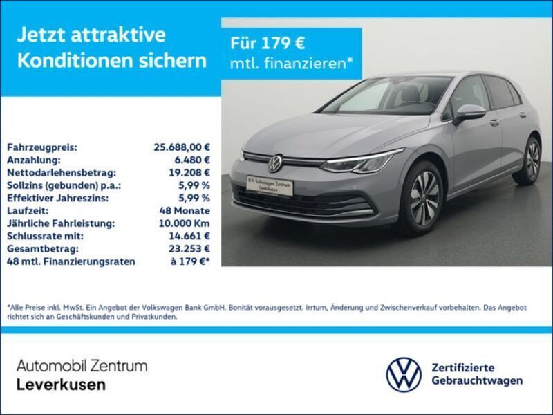 Gebraucht VW Golf VIII Move 110 PS (80 kW) 2023 Mondstein grau Limousine