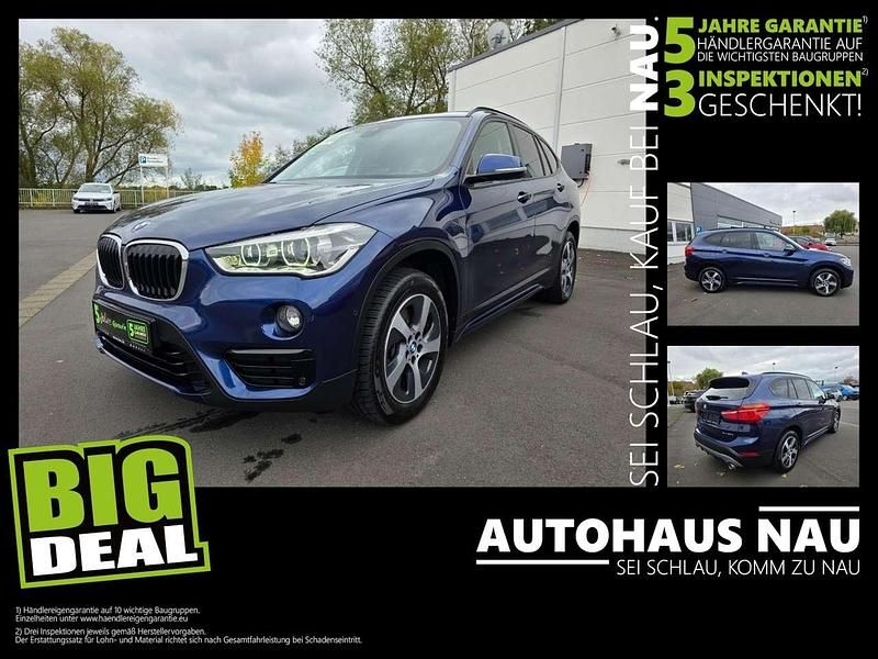 Mediterranblau metallic Gebraucht 2019 BMW X1 Sport Line SUV | 22.990 € (Fairer Preis) - Bild 1/4