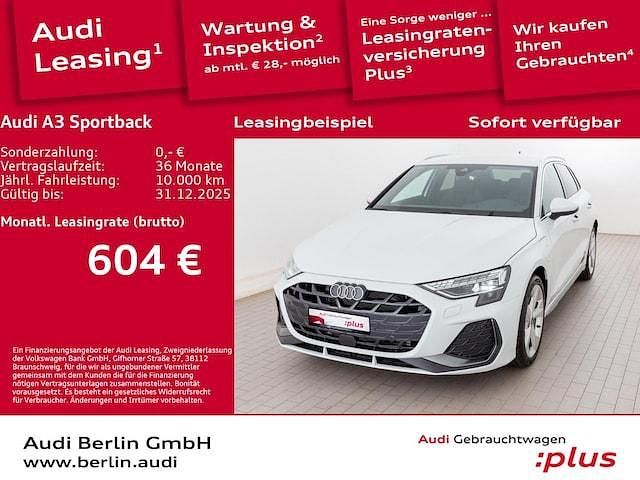 Daytonagrau perleffekt Gebraucht 2025 Audi A3 Sportback e-tron S-Line Kleinwagen | 45.990 € - Bild 1/3