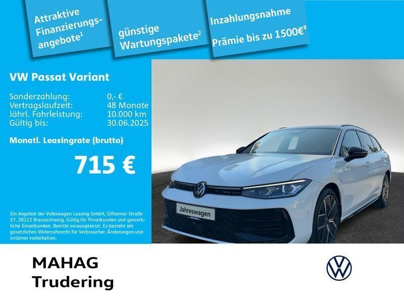 Pure white grenadillschwarz metallic Gebraucht 2024 VW Passat R-line Kombi | 59.980 € - Bild 1/2