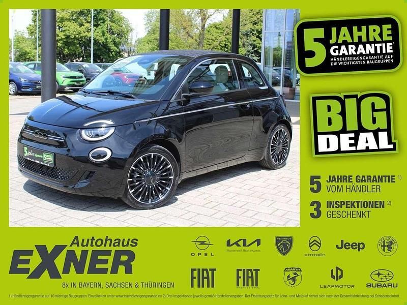 Onyx schwarz Gebraucht 2023 Fiat 500e La Prima Cabrio | 27.900 € (Etwas zu teuer) - Bild 1/4
