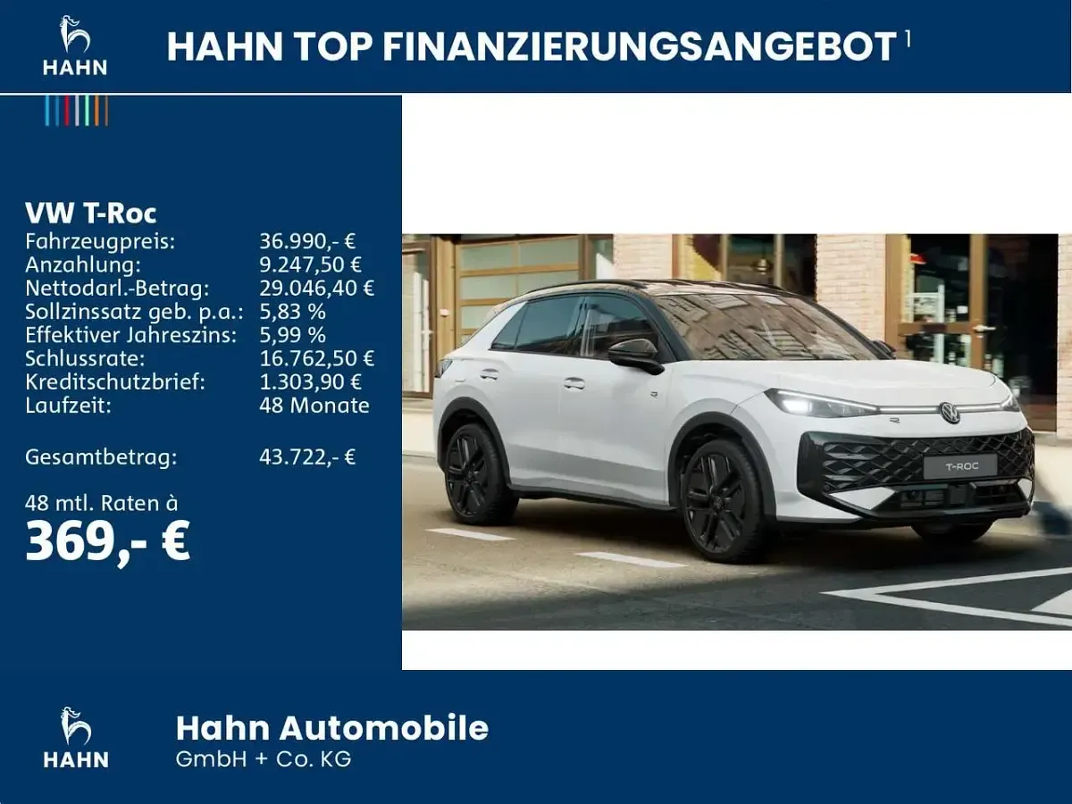 Neu VW T-Roc R-line 150 PS (110 kW) 2026 Weiß SUV
