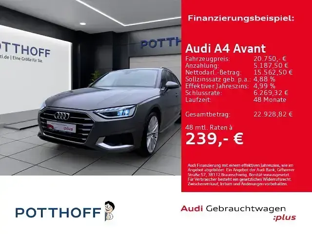 Gebraucht Audi A4 Advanced 190 PS (139 kW) 2020 Kombi