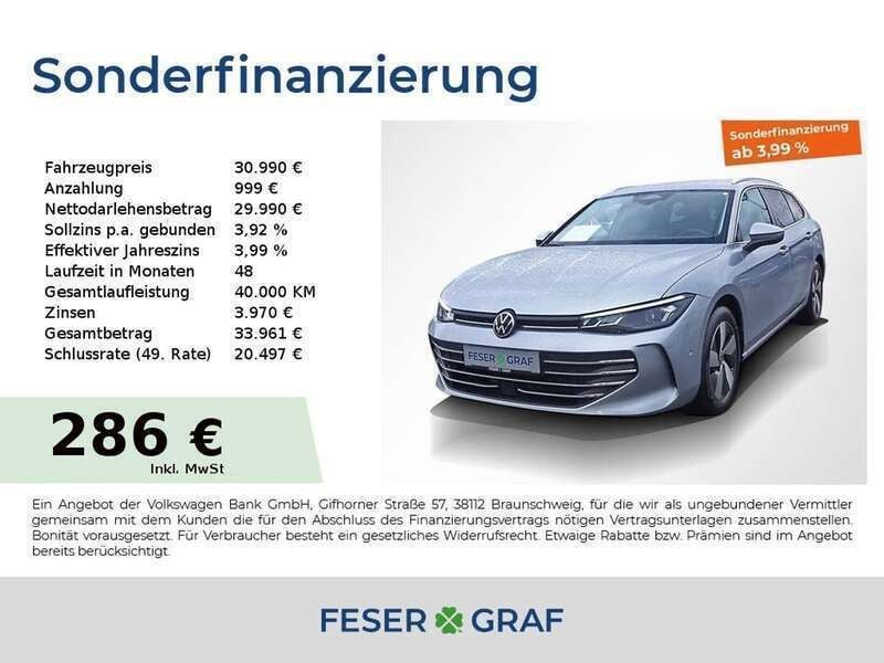 Oyster silver metallic Gebraucht 2024 VW Passat Business Kombi | 30.990 € (Fairer Preis) - Bild 1/4