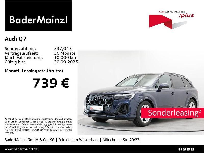 Waitomoblau metallic Gebraucht 2024 Audi Q7 S-Line SUV | 72.260 € (Fairer Preis) - Bild 1/3