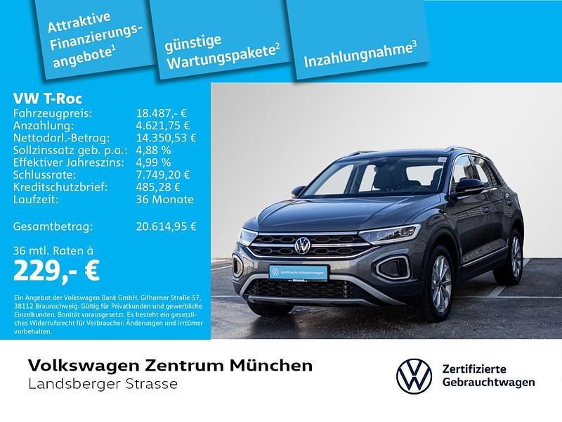 Gebraucht VW T-Roc Style 110 PS (80 kW) 2022 Grau SUV