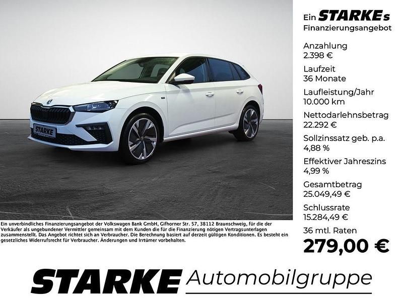 Weiß (moonweiss metallic) Gebraucht 2025 Skoda Scala Drive Kleinwagen | 24.690 € (Fairer Preis) - Bild 1/4