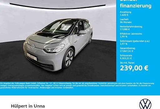 Gebraucht VW ID.3 Pro 107 kW (146 PS) 2021 Mondsteingrau Kleinwagen