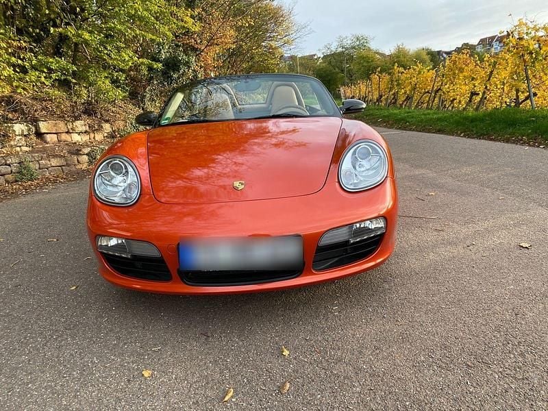 Second-hand Porsche Boxster 295 CP (216 kW) 2008 Portocaliu Cabrio