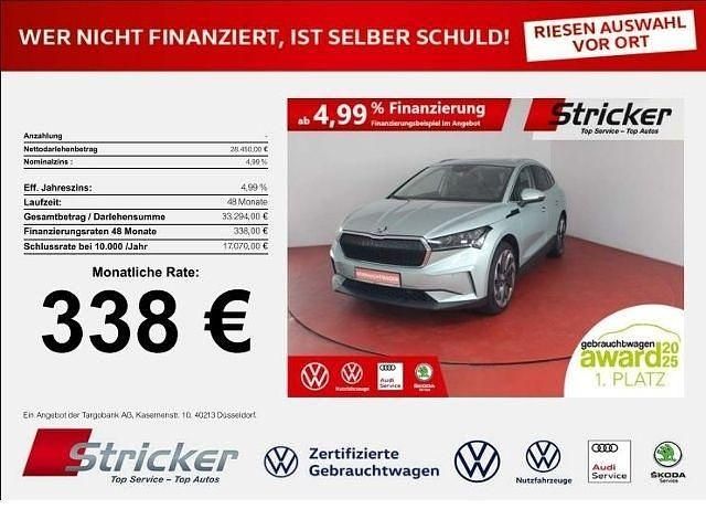 Arctic silber metallic Gebraucht 2021 Skoda Enyaq iV SUV | 28.449 € (Superpreis) - Bild 1/4