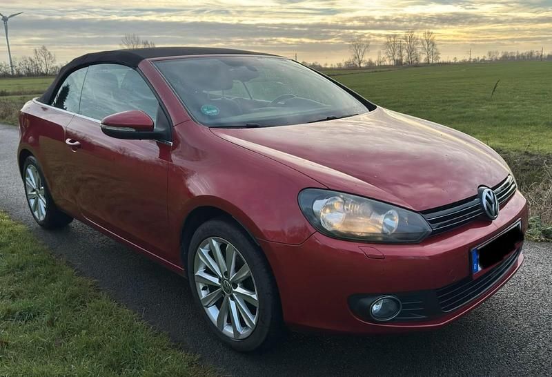 Rot Gebraucht 2012 VW Golf Cabriolet Cabrio | 6.590 € (Guter Preis) - Bild 1/4