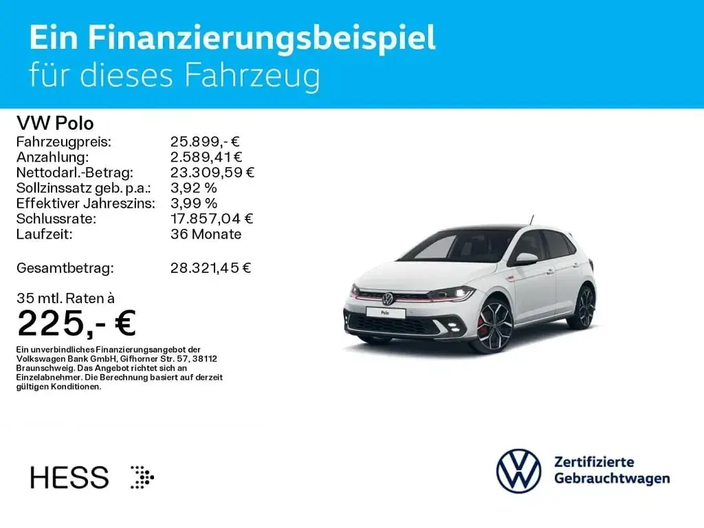 Gebraucht VW Polo GTI 207 PS (152 kW) 2023 Weiß Kleinwagen