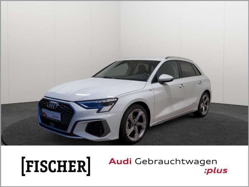 Weiss Gebraucht 2024 Audi A3 Sportback S-Line Limousine | 35.987 € (Guter Preis) - Bild 1/4