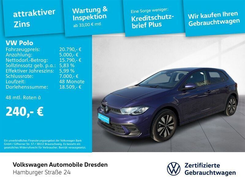 Violet Gebraucht 2024 VW Polo Move Limousine | 20.790 € (Guter Preis) - Bild 1/3