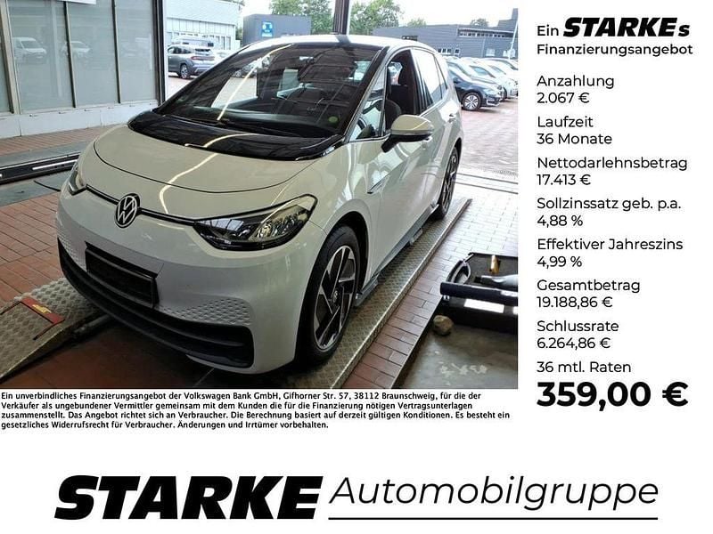 Weiß Gebraucht 2021 VW ID.3 Pro Performance Kleinwagen | 19.480 € (Fairer Preis) - Bild 1/4
