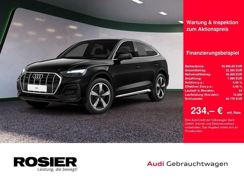 Schwarz / mythosschwarz Gebraucht 2025 Audi Q5 Sportback Advanced Plus SUV | 50.390 € (Fairer Preis) - Bild 1/4