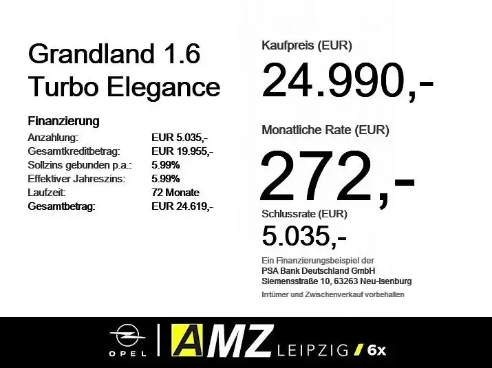 Gebraucht Opel Grandland X Elegance 224 PS (164 kW) 2023 Quarz silber SUV