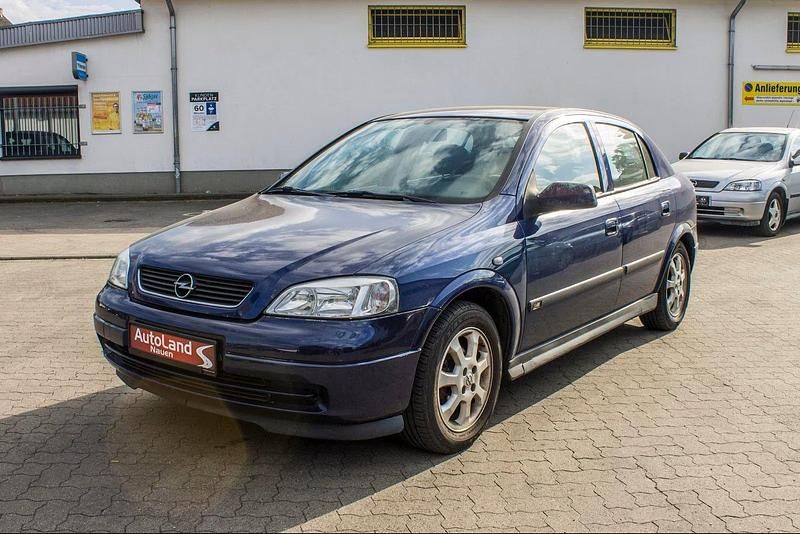 Gebraucht Opel Astra 60 PS (44 kW) 2003 Blau Limousine