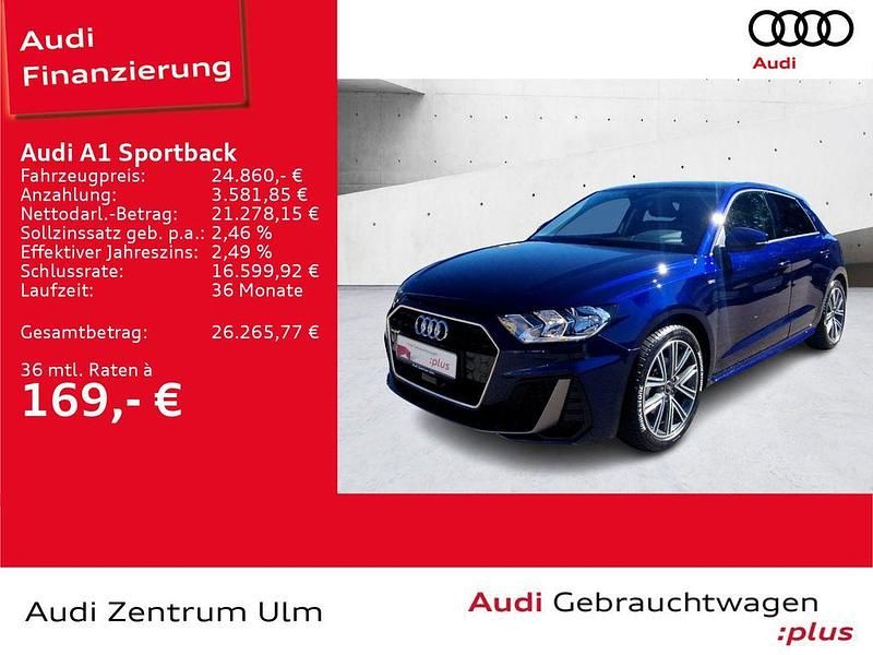 Blau Gebraucht 2024 Audi A1 Sportback S-Line Kleinwagen | 24.860 € (Fairer Preis) - Bild 1/4
