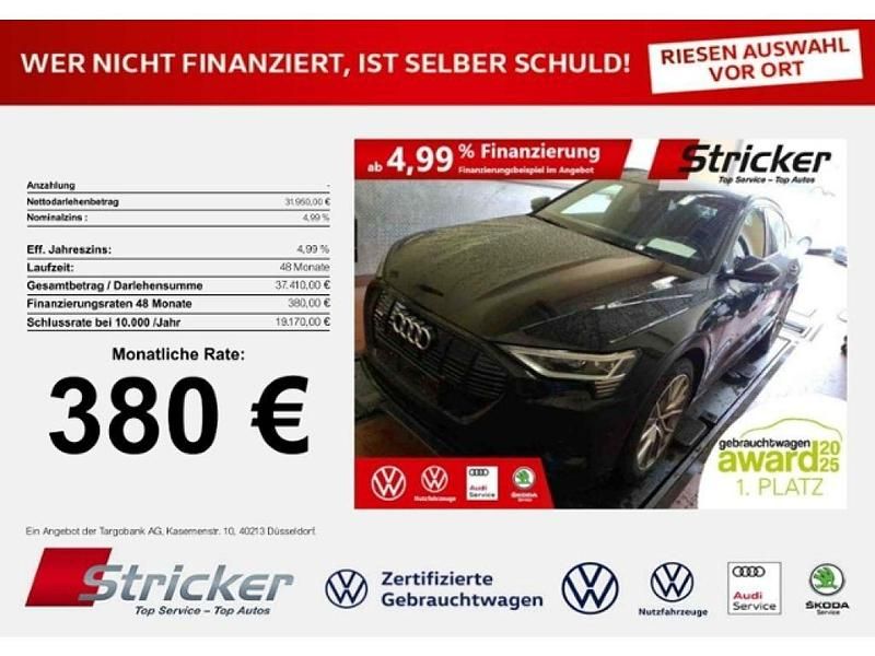 Gebraucht Audi e-tron Sportback S-Line 300 kW (408 PS) 2020 Mythosschwarz metallic (metallic) SUV