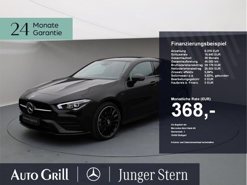 Unilack nachtschwarz Gebraucht 2021 Mercedes CLA250e Shooting Brake AMG Kombi | 31.880 € (Teuer) - Bild 1/4
