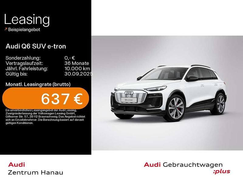 Gletscherweiß metallic Gebraucht 2025 Audi Q6 e-tron S-Line SUV | 66.289 € (Guter Preis) - Bild 1/4