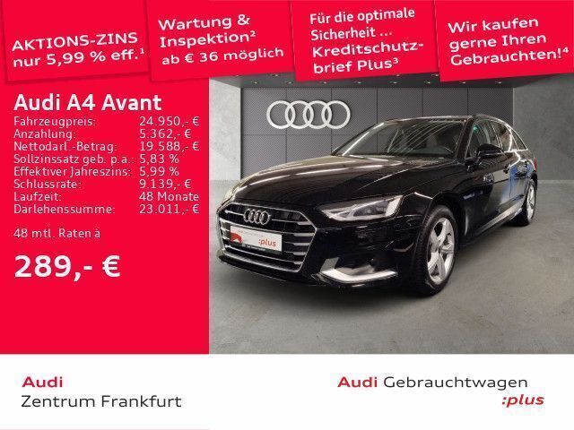 Brillantschwarz Gebraucht 2022 Audi A4 Advanced Plus Kombi | 25.550 € (Guter Preis) - Bild 1/2