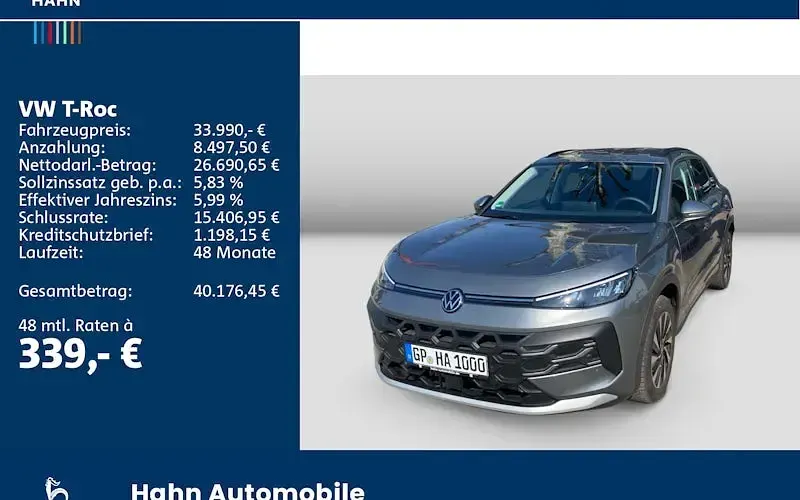 Gebraucht VW T-Roc Life 116 PS (85 kW) 2026 Grau SUV