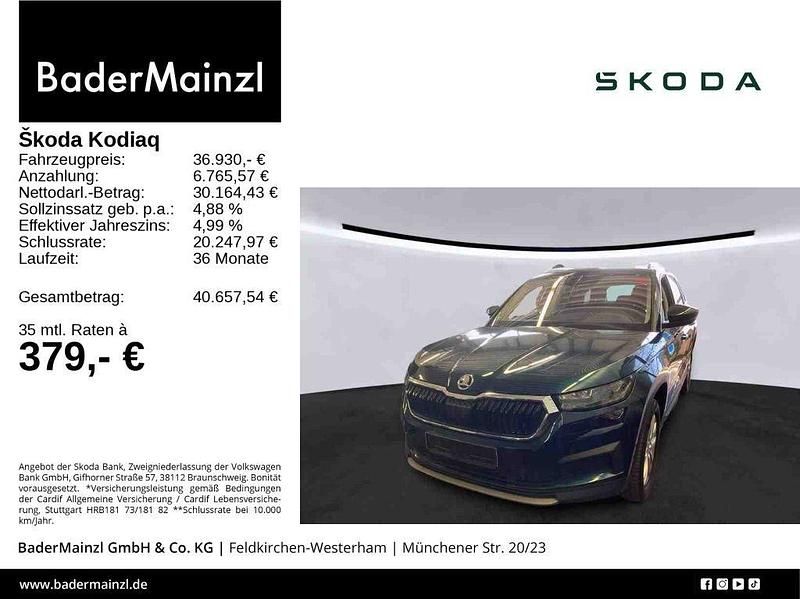 Lavablau metallic Gebraucht 2021 Skoda Kodiaq Style SUV | 36.930 € (Fairer Preis) - Bild 1/3