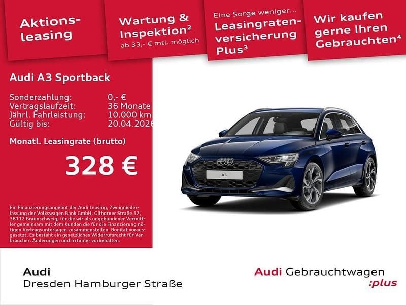 Gebraucht Audi A3 Advanced Plus 116 PS (85 kW) 2025 Navarrablau metallic Limousine