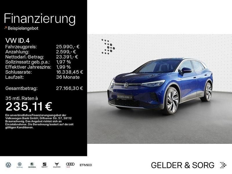Blue dusk metallic Gebraucht 2021 VW ID.4 Pro Performance SUV | 25.990 € (Fairer Preis) - Bild 1/4