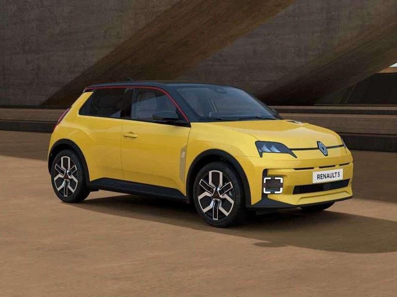 Neu Renault 5 E-Tech Komfort 110 kW (150 PS) 2026 Popyellow, dach in black pear Kleinwagen