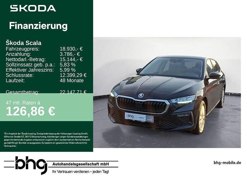 Schwarz Gebraucht 2025 Skoda Scala Essence Kleinwagen | 18.930 € (Superpreis) - Bild 1/4