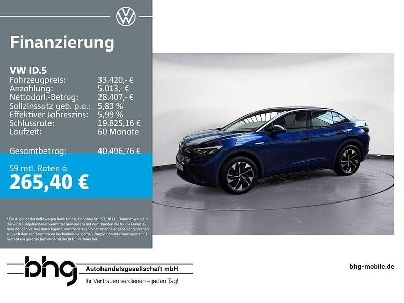 Blue dusk metallic/schwarz Gebraucht 2023 VW ID.5 Pro SUV | 33.420 € (Guter Preis) - Bild 1/4