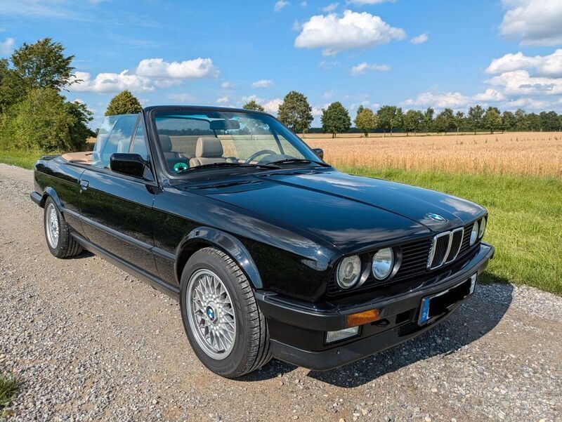 Schwarz Gebraucht 1989 BMW 325 Cabriolet Sport Line Cabrio | 21.800 € - Bild 1/4