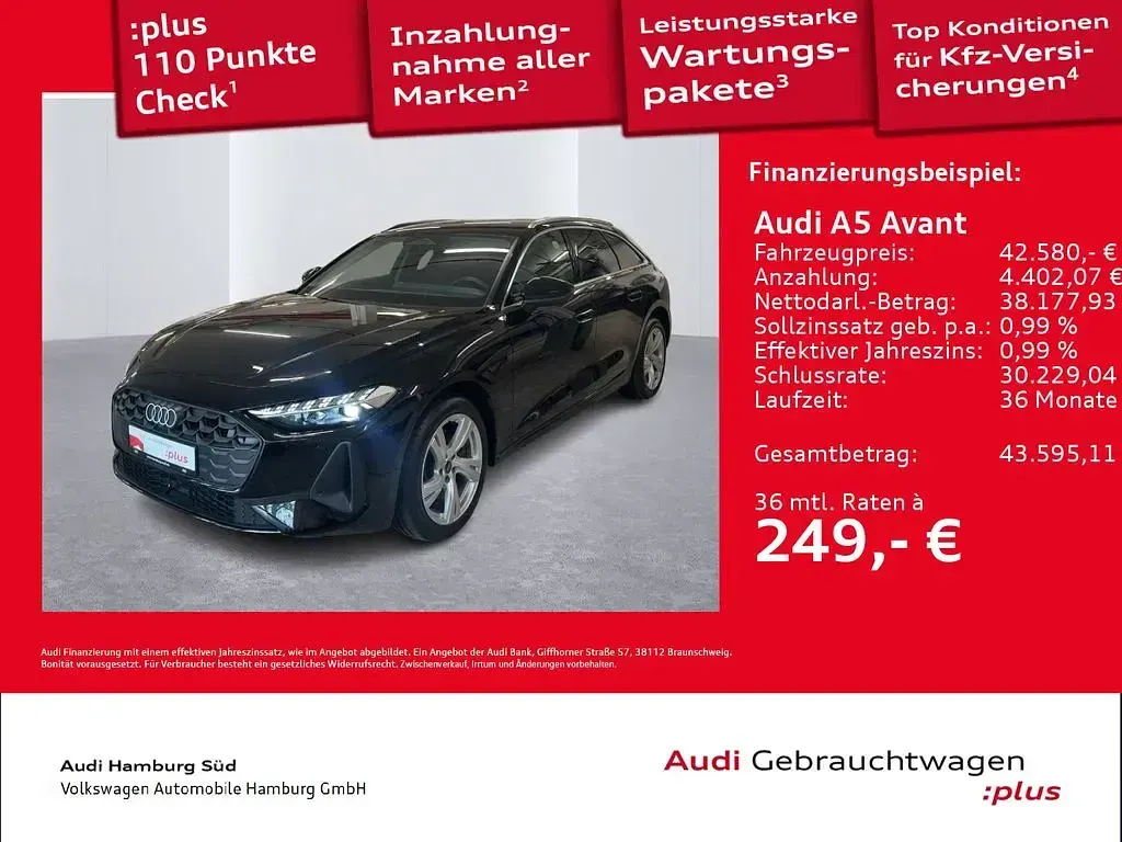 Gebraucht Audi A5 204 PS (150 kW) 2025 0e mythosschwarz metallic Kombi