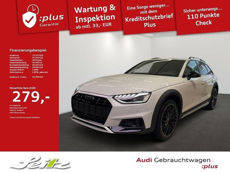 Weiss Gebraucht 2024 Audi A4 Allroad Basis Kombi | 50.499 € - Bild 1/2