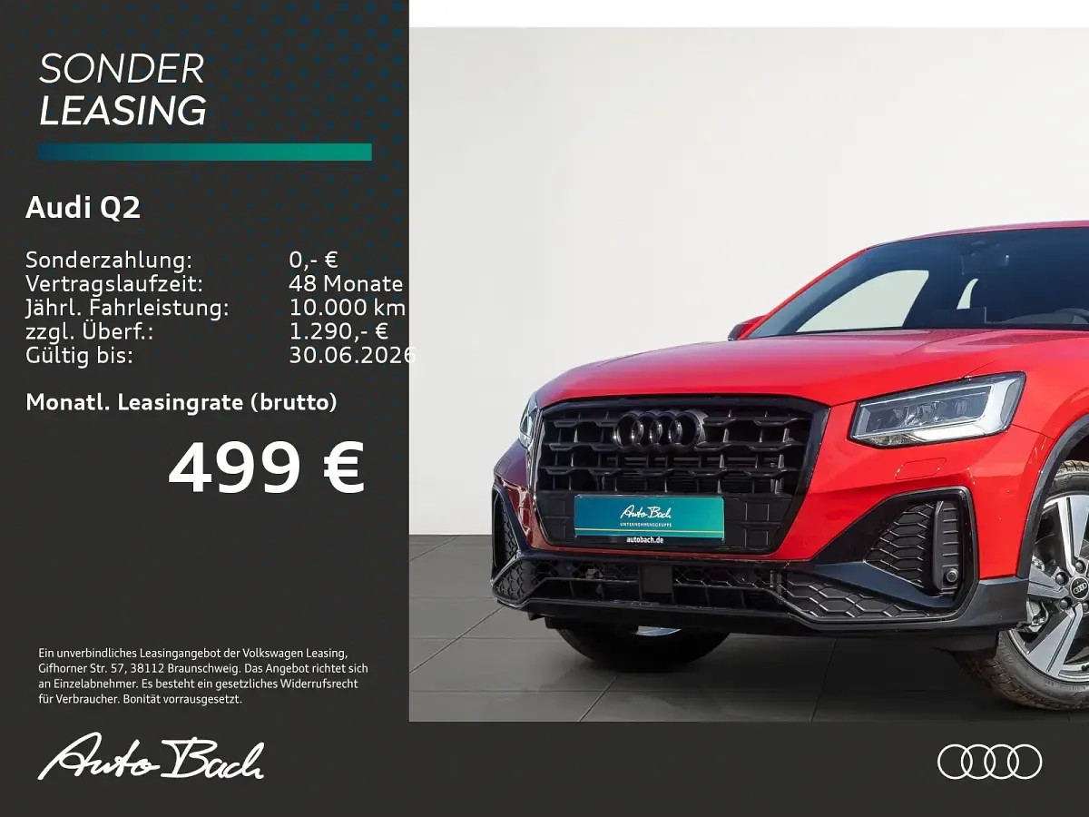 Neu Audi Q2 S-Line 150 PS (110 kW) 2026 Progressivrot metallic SUV