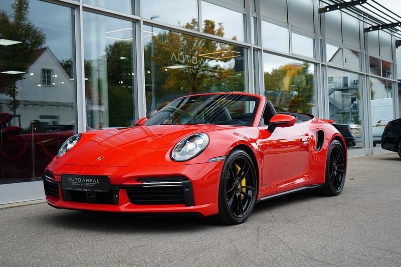 Rot Gebraucht 2020 Porsche 911 Turbo S Cabriolet Cabrio | 169.990 € - Bild 1/4