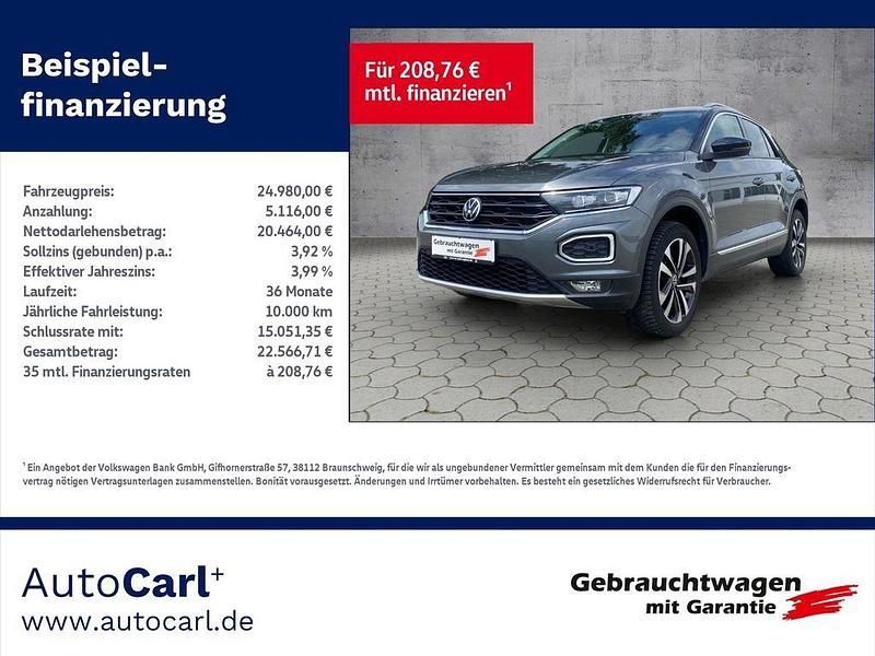 Indiumgrau Gebraucht 2021 VW T-Roc United SUV | 24.980 € (Guter Preis) - Bild 1/4