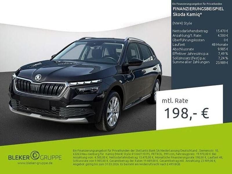 Gebraucht Skoda Kamiq Style 110 PS (80 kW) 2023 Schwarzmagic perleffekt SUV