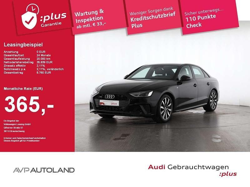 Mythosschwarz Gebraucht 2023 Audi A4 S-Line Limousine | 35.839 € (Guter Preis) - Bild 1/3