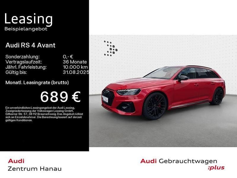 Progressivrot metallic Gebraucht 2024 Audi RS4 Ambiente Kombi | 78.229 € (Fairer Preis) - Bild 1/4
